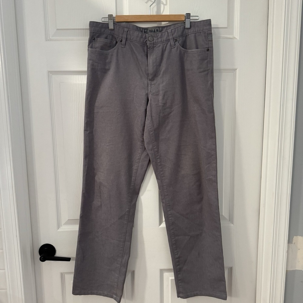 Bobby Jones Rule 18 Men's Pants Gray 5‎ Pocket Casual Golf Size 34x32 Stretch